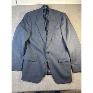 Vintage John Weitz Blazer 42R Gray Pinstripe USA Union Made ACTWU Wool Jacket